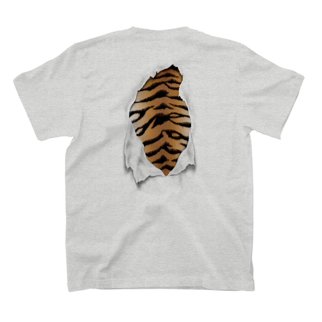 Gatto grigio ガット グリージョのI'm Tiger スタンダードTシャツの裏面