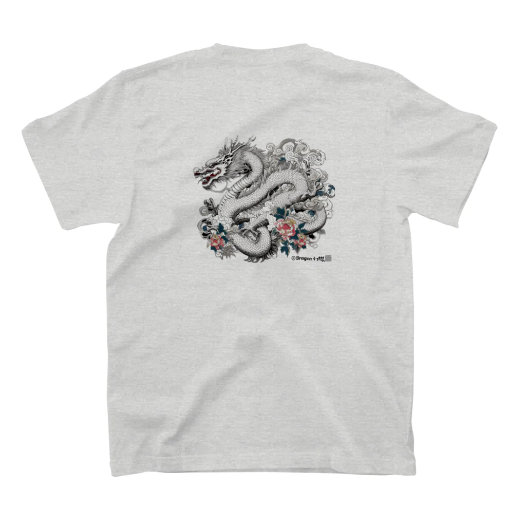 Dragon_4_ALLの龍神・龍（ウエア）：裏プリ白龍１「Dragon 4 ALL」 Regular Fit T-Shirtの裏面