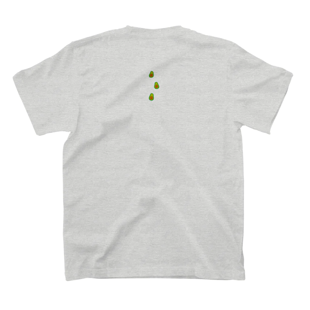 アッチムイテホイのアボカド🥑  スタンダードTシャツの裏面