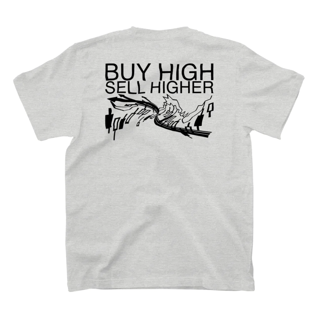 AURA_HYSTERICAのBuy high, sell higher スタンダードTシャツの裏面