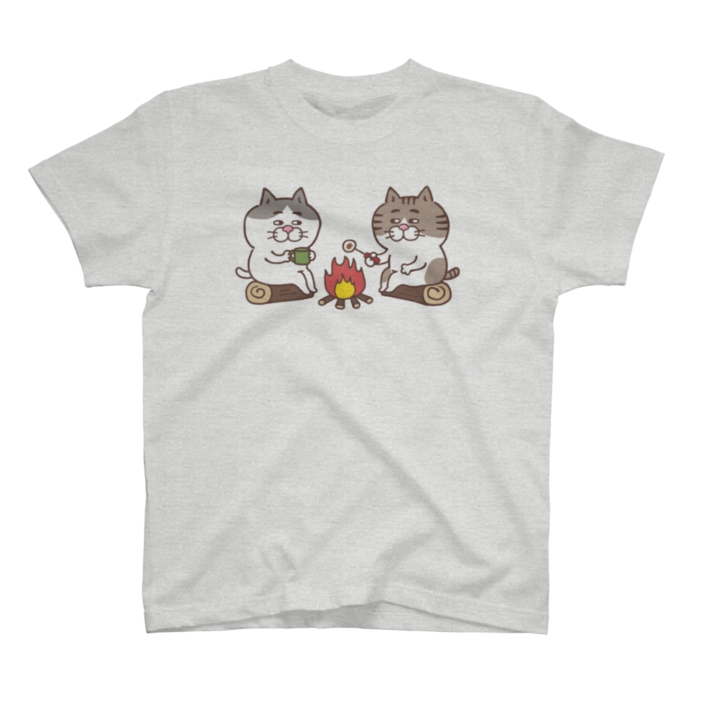 目つきの悪い猫＠いけやけいのキャンプにゃんこ Regular Fit T-Shirt
