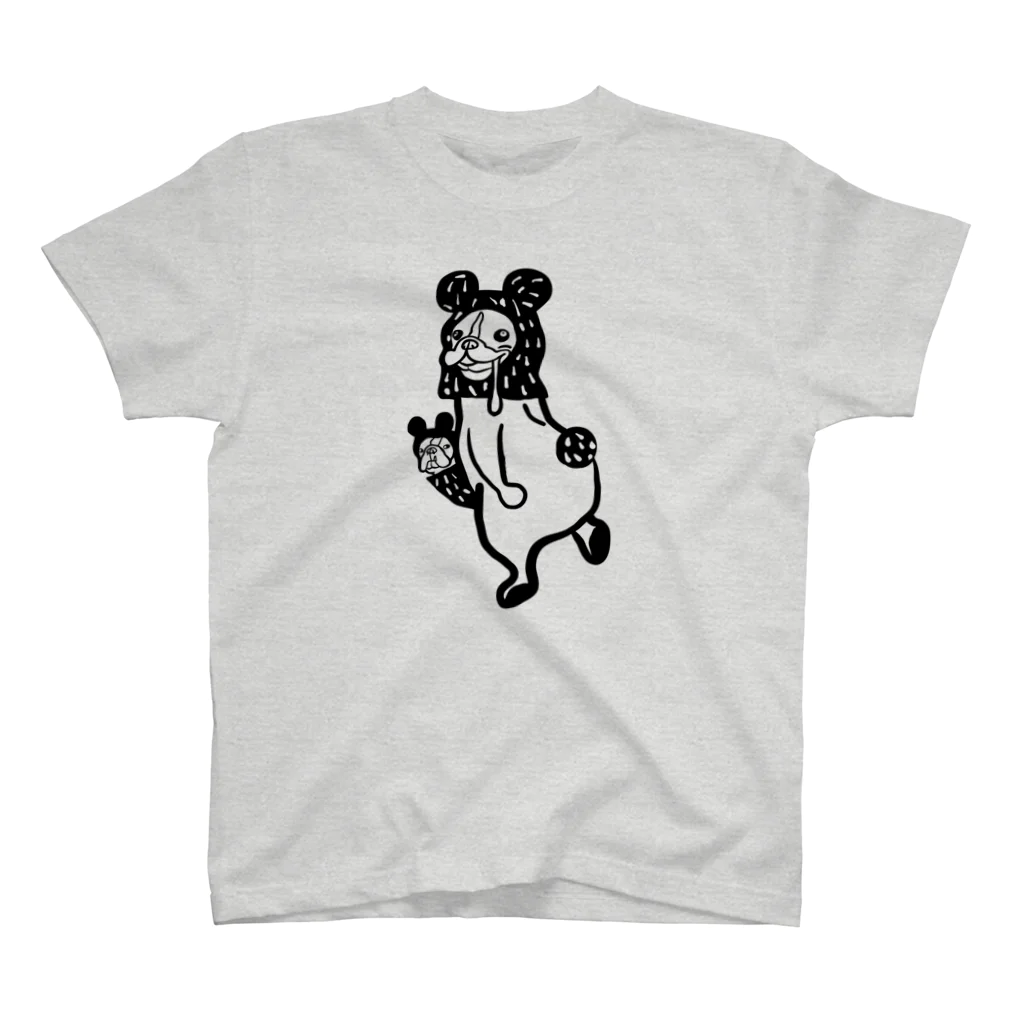 URSO DE BEBEのくまの皮かぶったボストンテリア Regular Fit T-Shirt