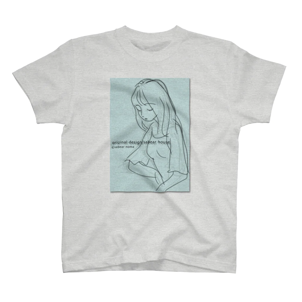 obosa_DENS/SABEAR_shop ＠SUZURIのrough drawing girl-1_ウェア スタンダードTシャツ