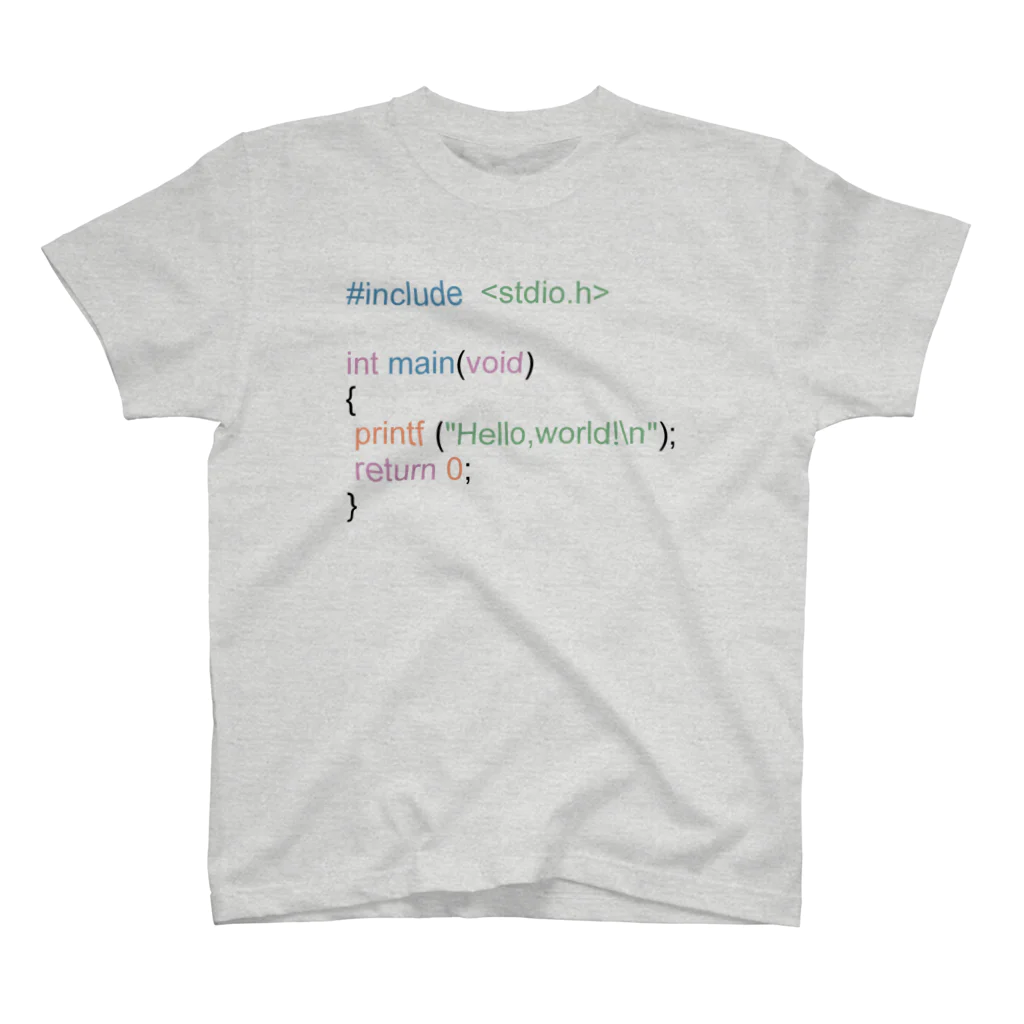 ぬのC言語 HelloWorld スタンダードTシャツ