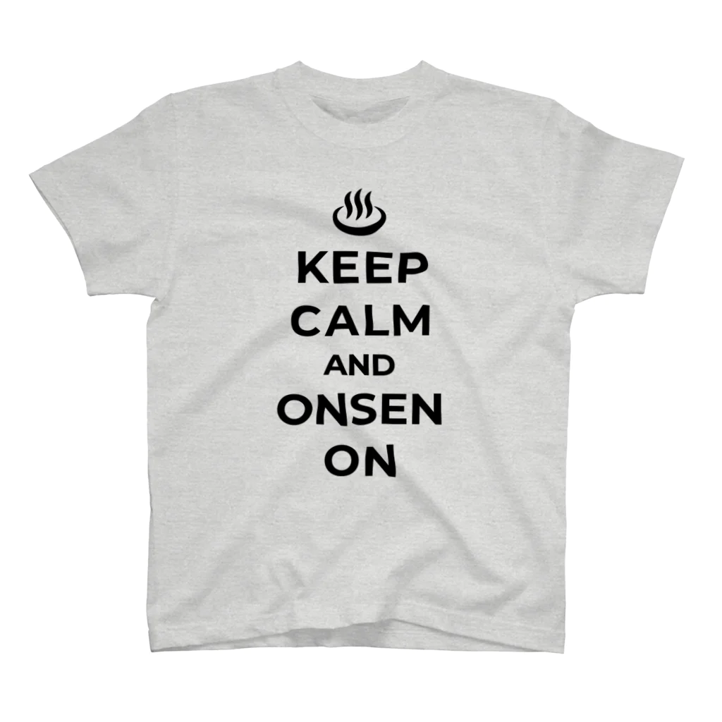 kg_shopのKEEP CALM AND ONSEN ON (文字ブラック) スタンダードTシャツ