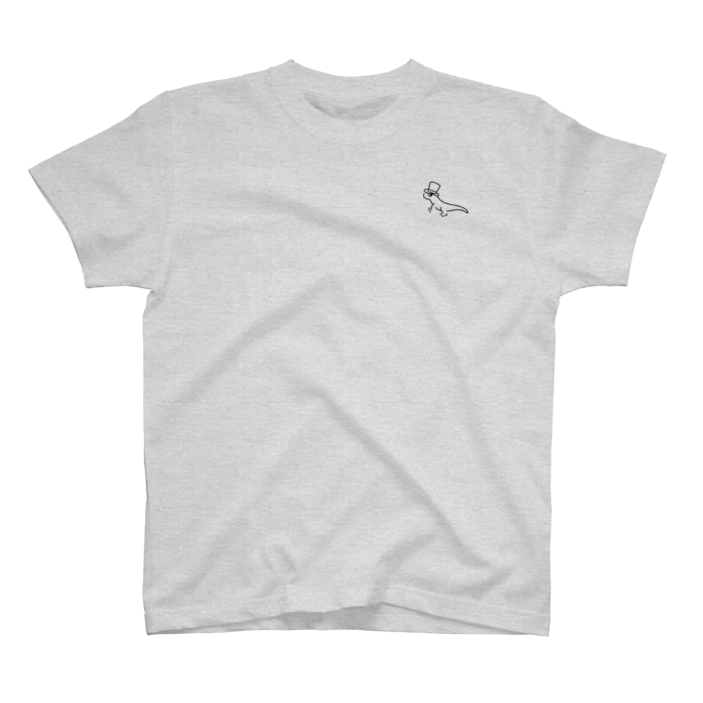 はむすたーはうすのボウシトカゲ（くろ） Regular Fit T-Shirt