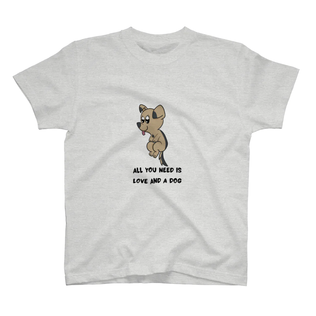 MU-SANのAll you need is Love a Dog スタンダードTシャツ