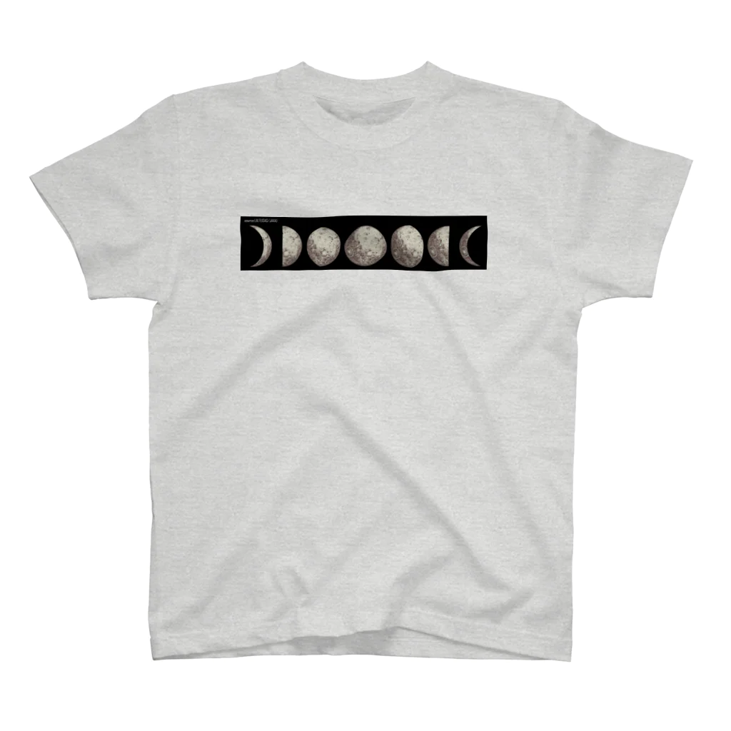 Tanz_Walzerの月の満ち欠けTシャツ　CS立体図 スタンダードTシャツ