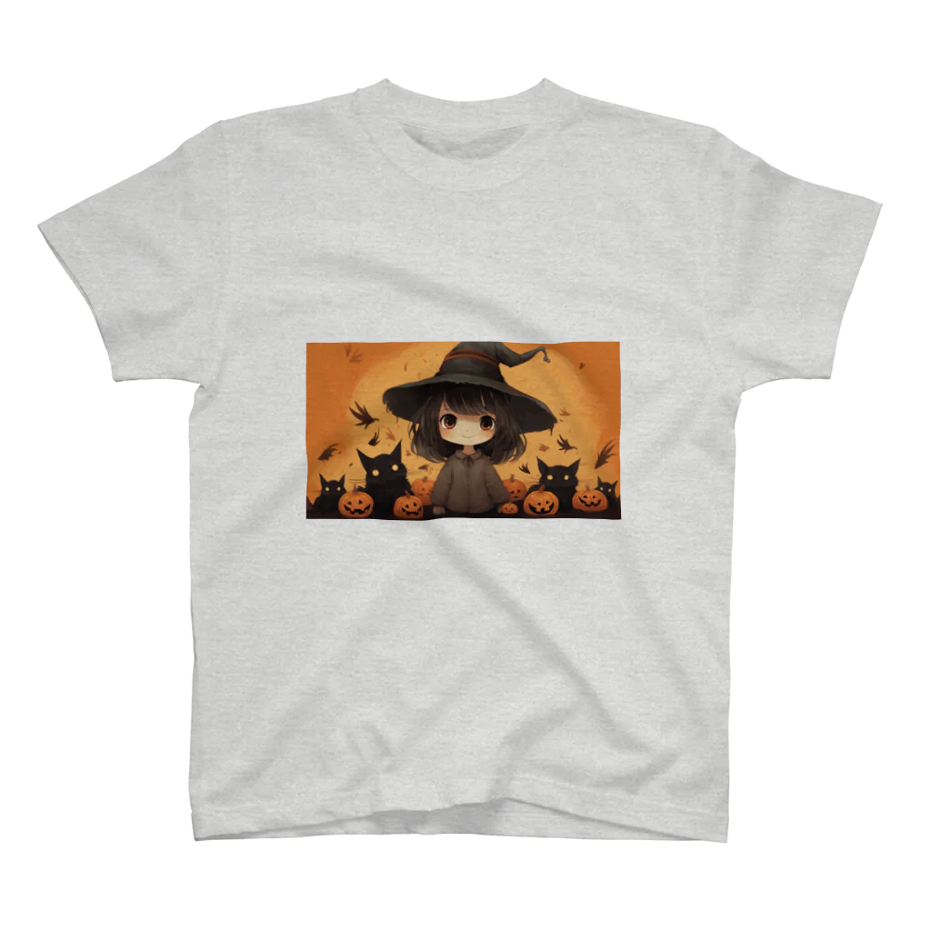 ほのぼのの魔女っ子MEGU ハロウイン風 スタンダードTシャツ