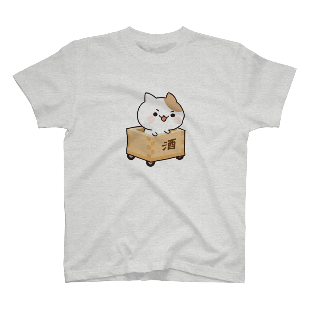 DECORのお酒好きなねこさん 枡カーver. スタンダードTシャツ