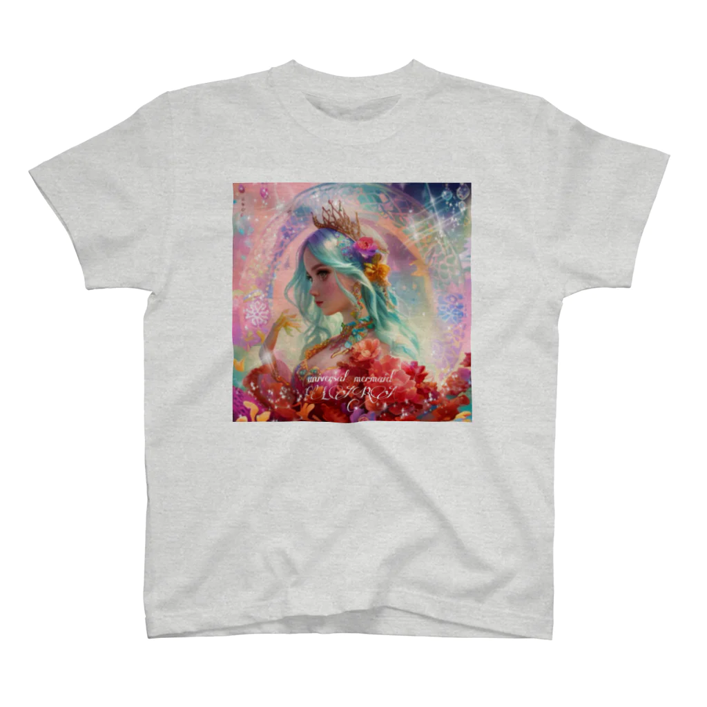 💖宇宙整体♪🌈♪こころからだチャンネル♪💖のuniversal mermaid LARA Rose スタンダードTシャツ