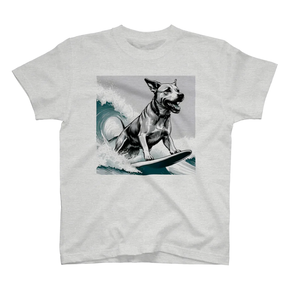 studio eizoのおいら波乗り🐕犬サーファー🏄 スタンダードTシャツ