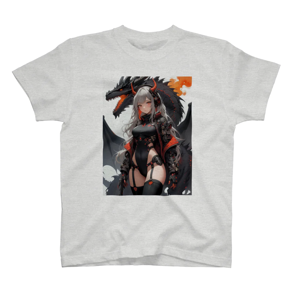 PiNK+18COMiCSのReDDRAGoN+MeCHAGiRL_00003 スタンダードTシャツ