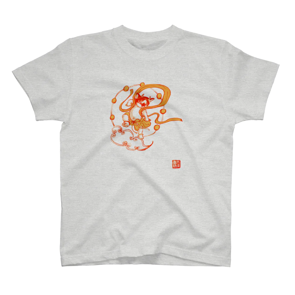 もけけ工房 SUZURI店の雷神千坊 Regular Fit T-Shirt