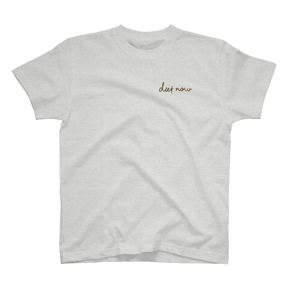 mk-paletのdiet now (one point) brown スタンダードTシャツ