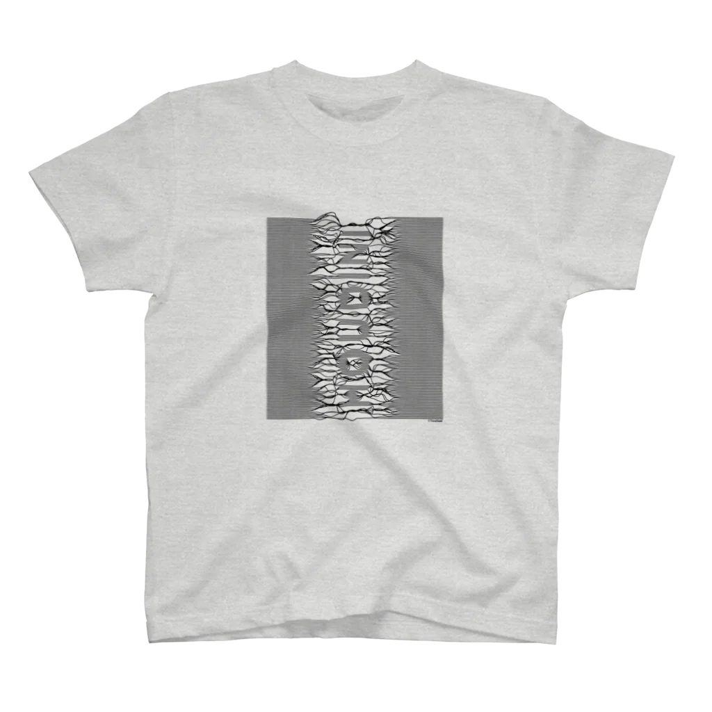 𝗧𝗮𝗿𝗼 𝗢𝘇𝗮𝗸𝗶 -𝘛‌𝘈 𝘢𝘱𝘱𝘳𝘦𝘯𝘵𝘪𝘤𝘦-の束波 / たばなみ　(黒,縦) Regular Fit T-Shirt