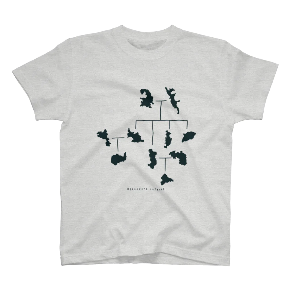 シマノカタチの小笠原家系図グッズ〈ダークグリーン〉 티셔츠