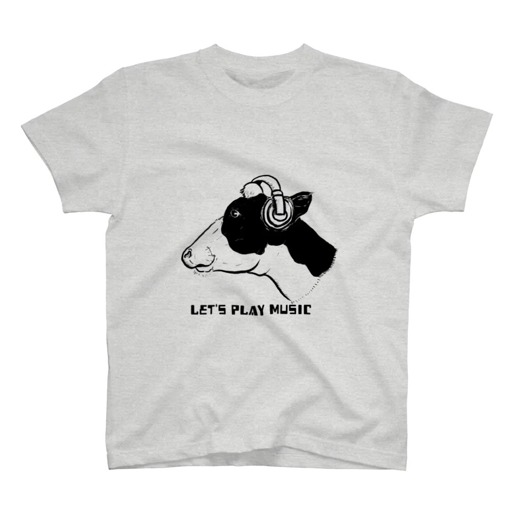 PoccaBocca–すかまるのおみせ–のlet's play music cow  スタンダードTシャツ