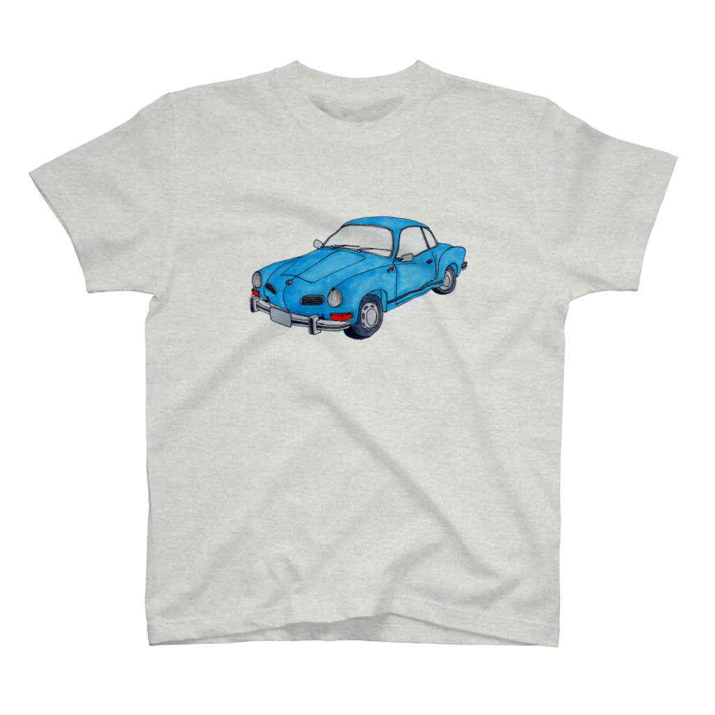 サイトウケイの青色の乗りたい車 スタンダードTシャツ