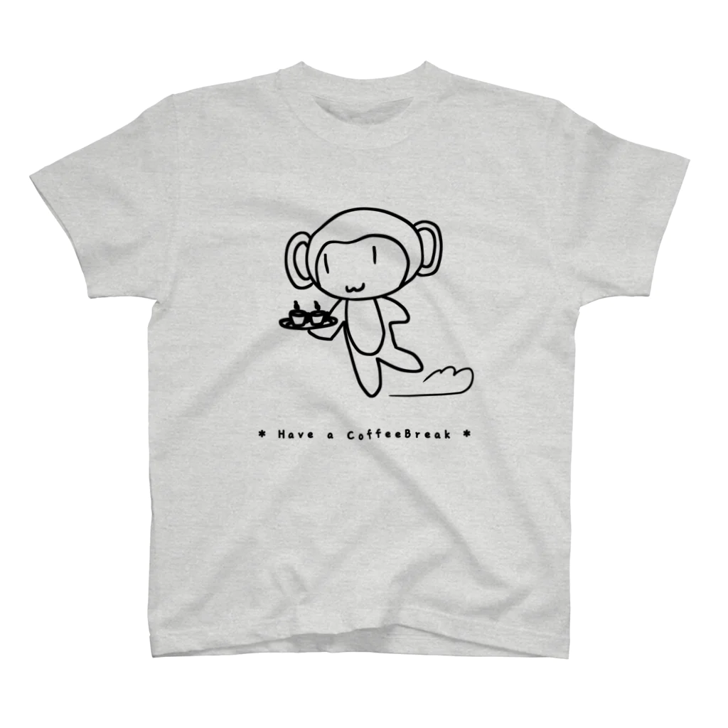 Plustickのコーヒー・さるくん スタンダードTシャツ