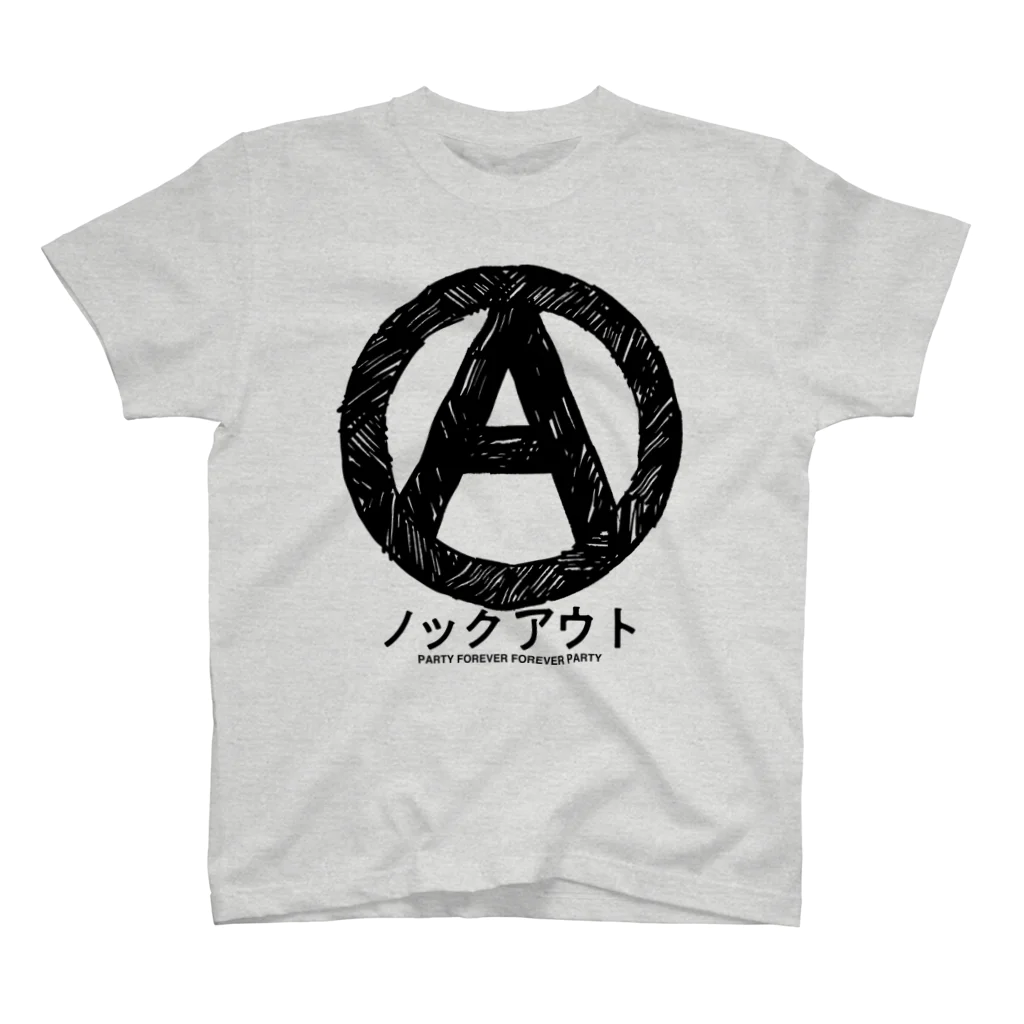 KNOCKOUTJROCKのノックアウト Anarchy mark スタンダードTシャツ