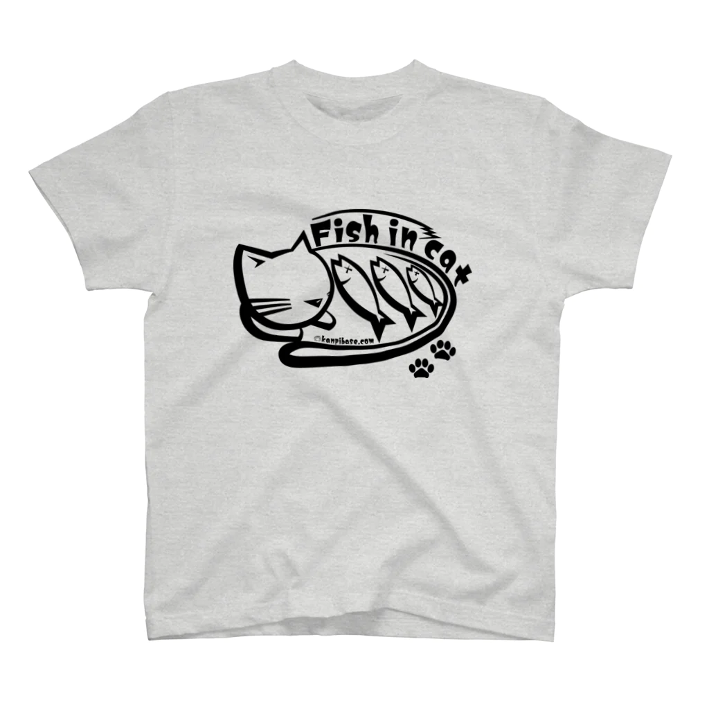 カンピのFish in cat スタンダードTシャツ