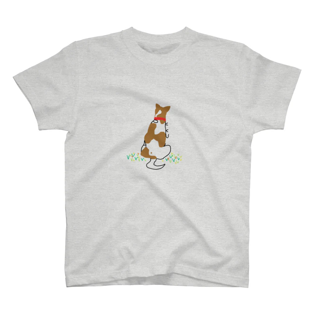 雑種犬ぱっくんの草とぱっくん Regular Fit T-Shirt