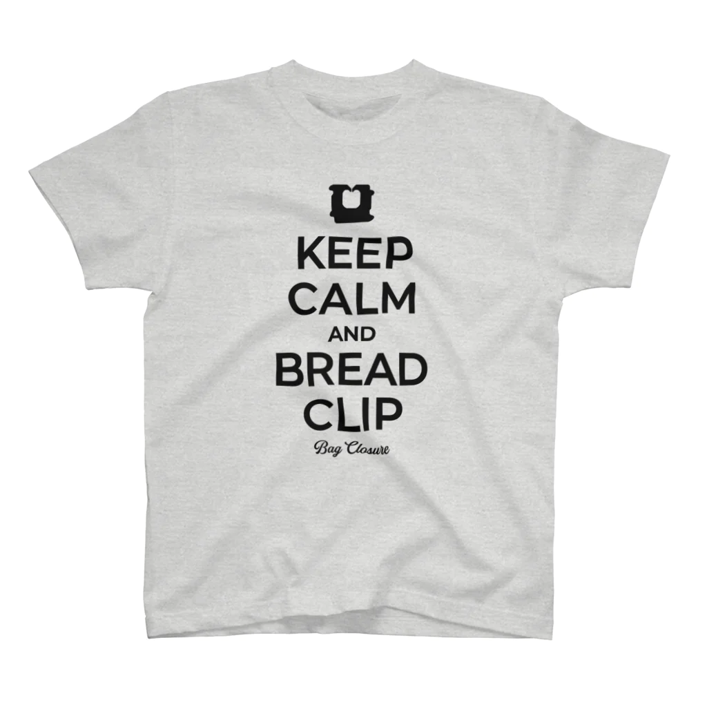 kg_shopのKEEP CALM AND BREAD CLIP [ブラック]  Regular Fit T-Shirt