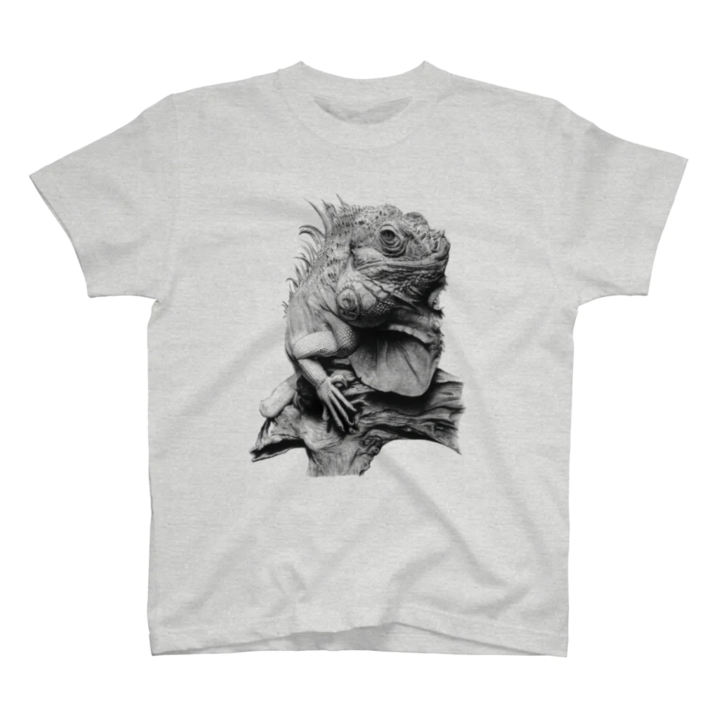 Pencil reptiles | 鉛筆の爬虫類達のグリーンイグアナ | Iguana iguana Regular Fit T-Shirt