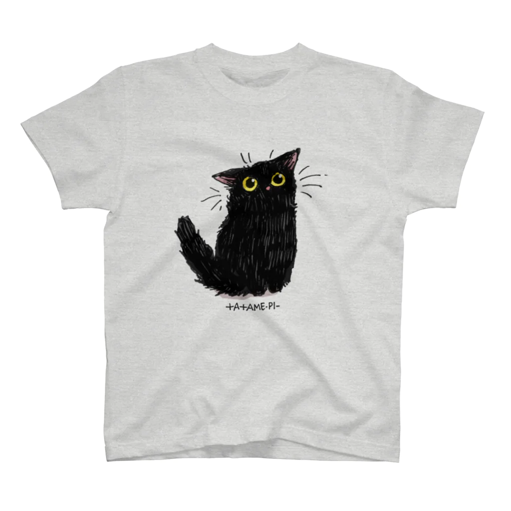 たたメーピーのBlack cat たたメーピー スタンダードTシャツ