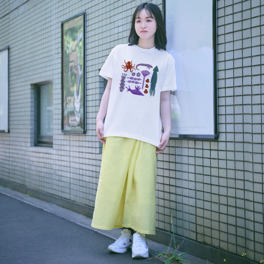 水島ひねのSea Creatures Regular Fit T-Shirt