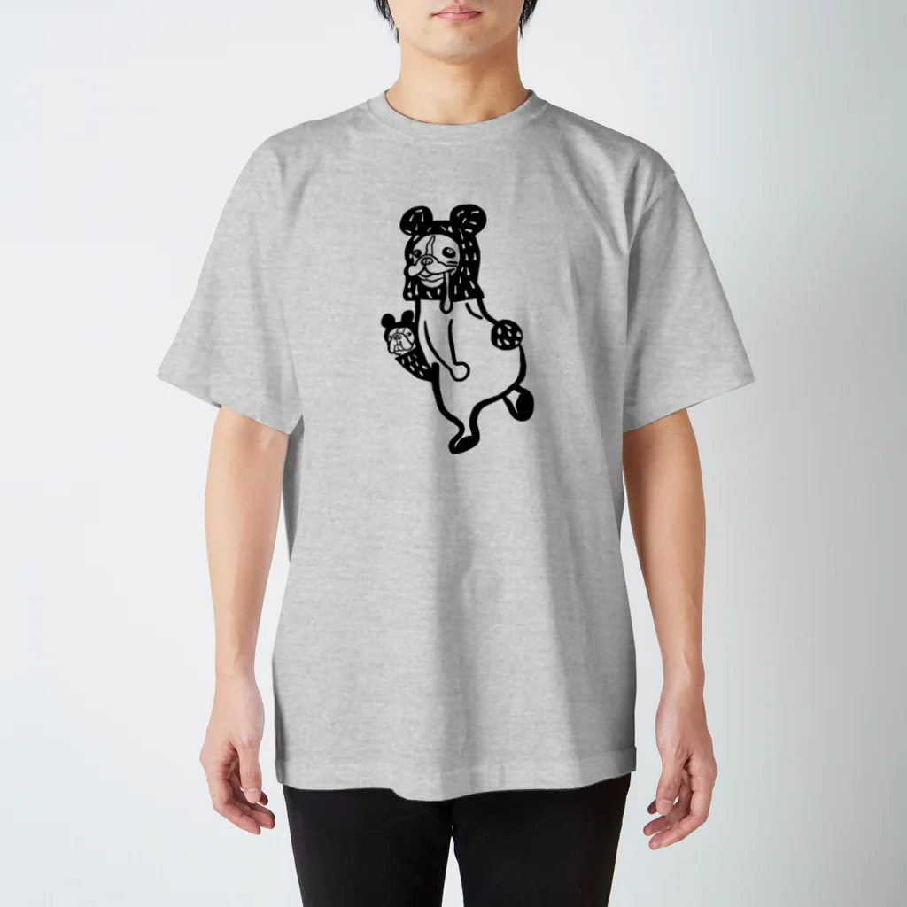 URSO DE BEBEのくまの皮かぶったボストンテリア Regular Fit T-Shirt