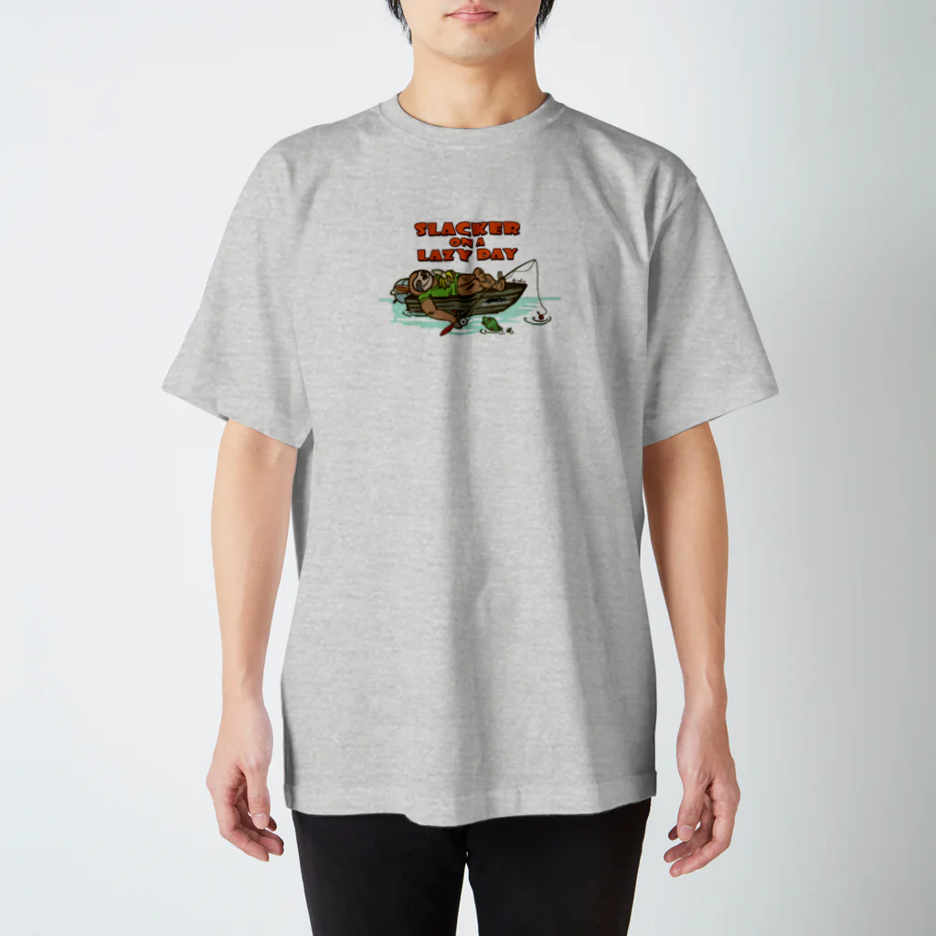 ルアー千一夜 StoreのSlacker On A Lazy Day Regular Fit T-Shirt