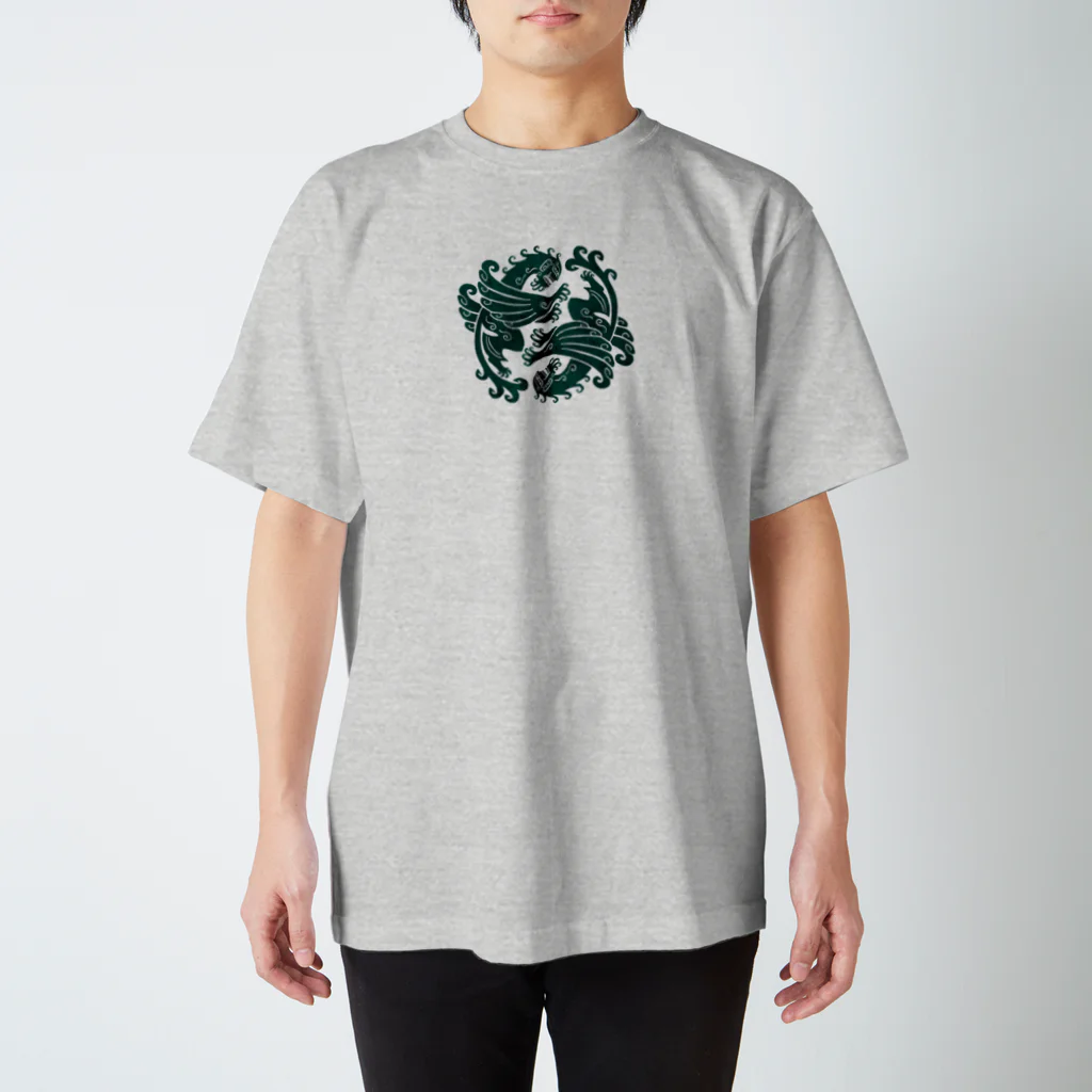 miyaoikumiの羽人　向かい紋風 Regular Fit T-Shirt