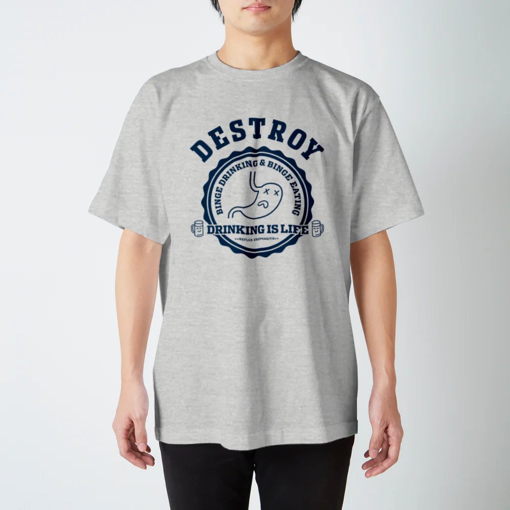 LONESOME TYPE ススの🍺破壊暴飲暴食飲酒人生（泥酔） スタンダードTシャツ