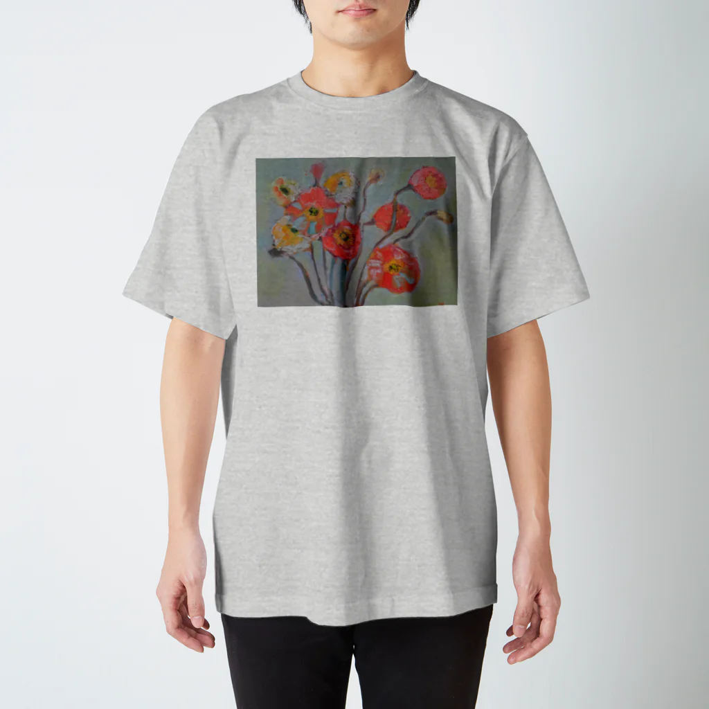 ラッキーTシャツのポピーの花 スタンダードTシャツ