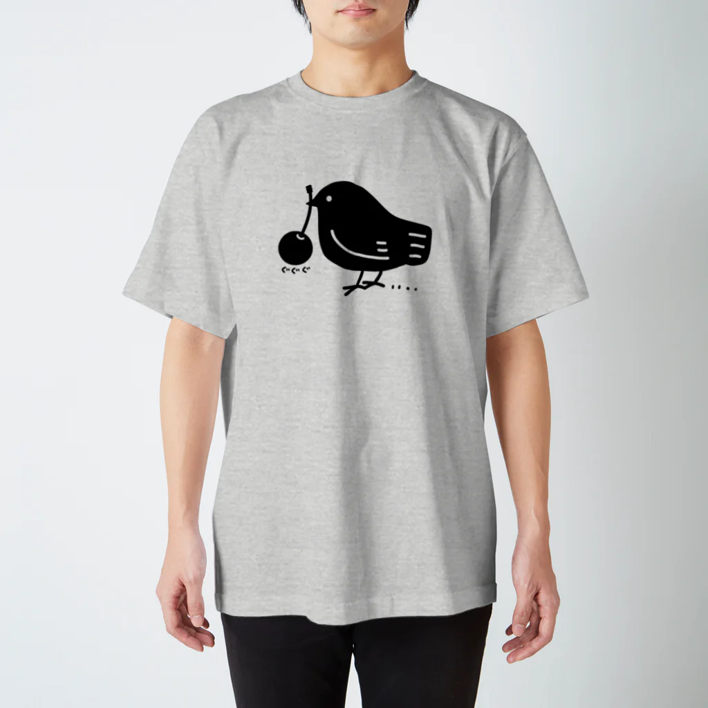 イラスト MONYAAT のみつぐトリ黒 Regular Fit T-Shirt