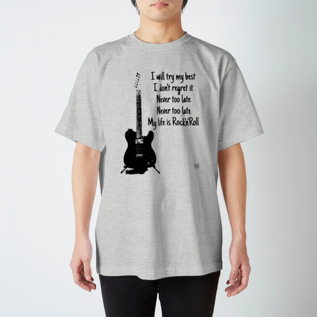 Màau Music.貓音樂 マウミュージックネコショップの政元裕羽ギターT 選べるカラー淡色 スタンダードTシャツ