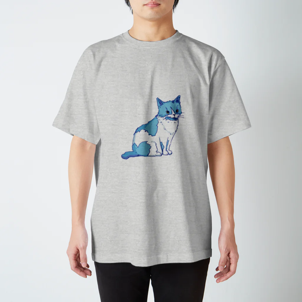 もちけらの水色の猫ちゃん Regular Fit T-Shirt