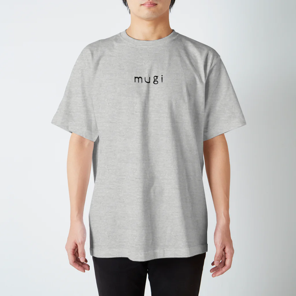 ililiのお名前ロゴ『mugi』墨 Regular Fit T-Shirt