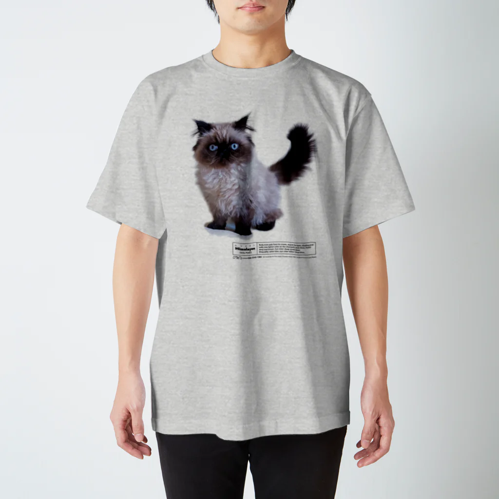 こたつのヒマラヤン　猫　ばむせはシールポイント スタンダードTシャツ