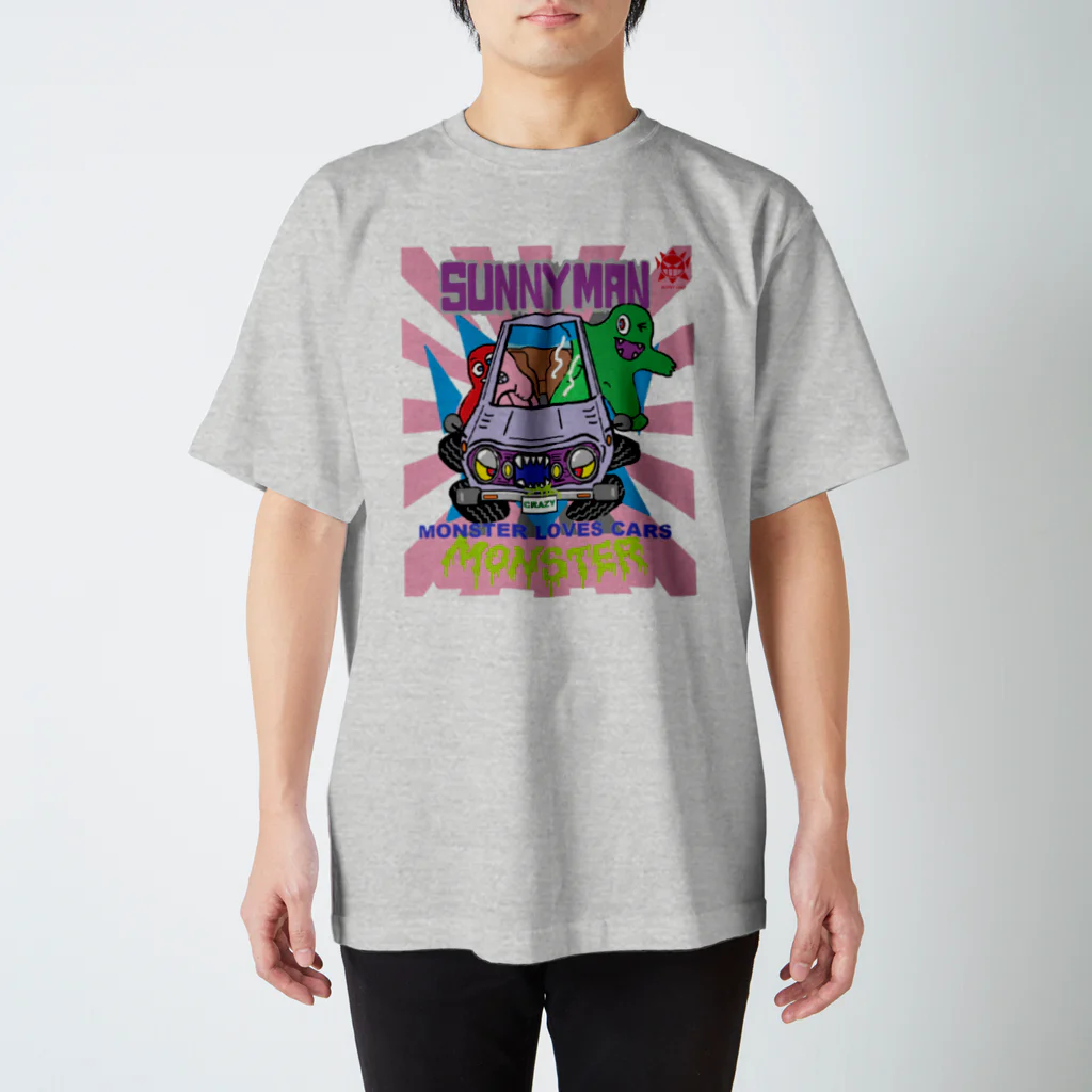 TAKARANOMORIのサニーマン・モンスターカー （両面デザイン） Regular Fit T-Shirt