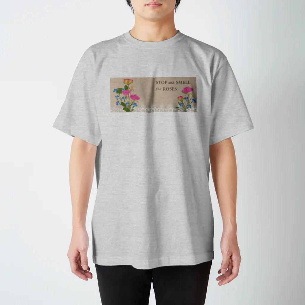 HAGUMIのStop and smell the roses スタンダードTシャツ