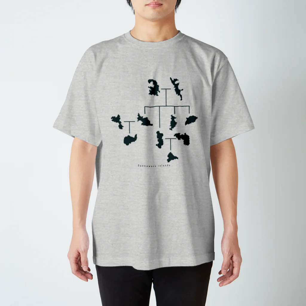 シマノカタチの小笠原家系図グッズ〈ダークグリーン〉 スタンダードTシャツ