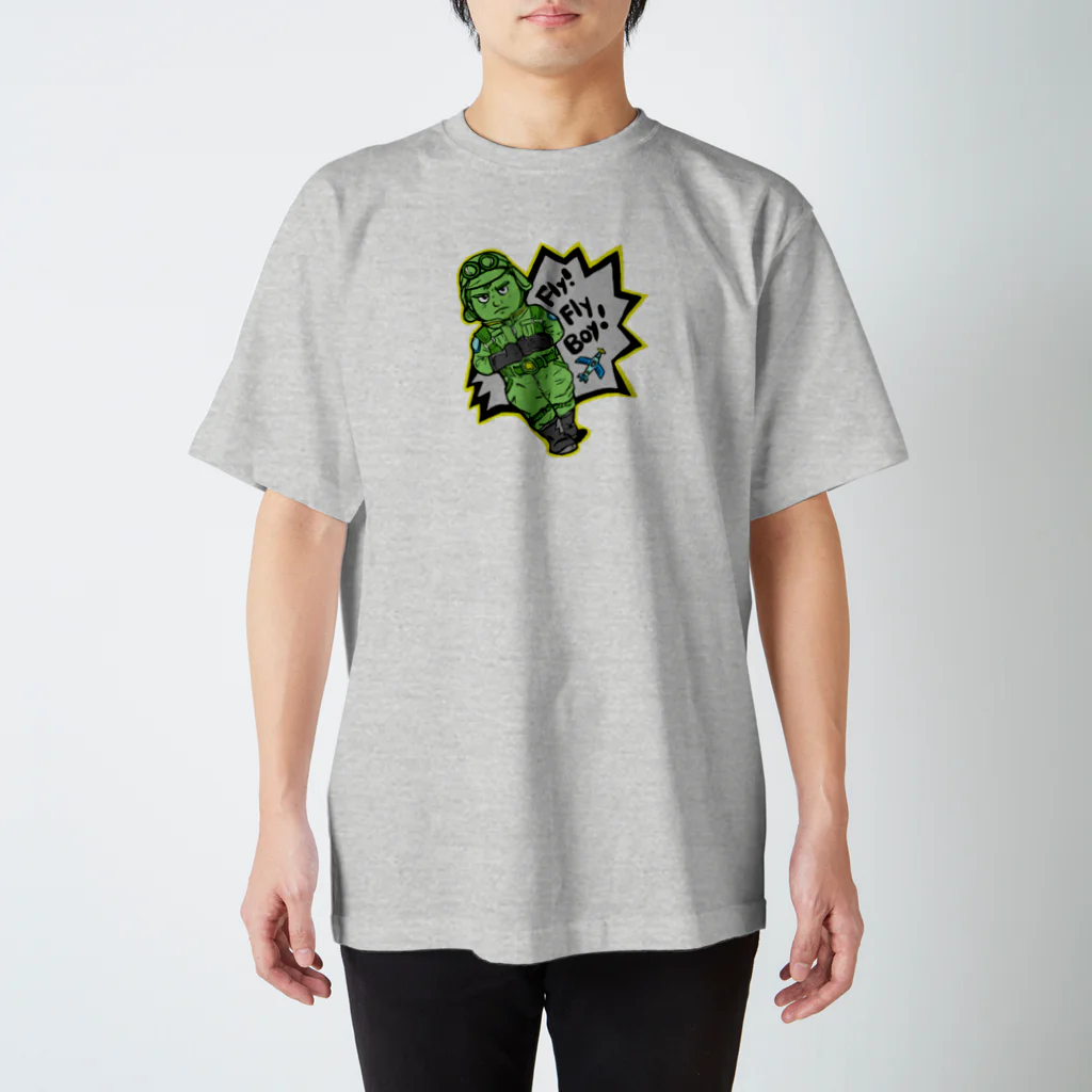 TOMMY★☆ZAWA　ILLUSTRATIONのFly! Fly Boy!  (Green) Regular Fit T-Shirt