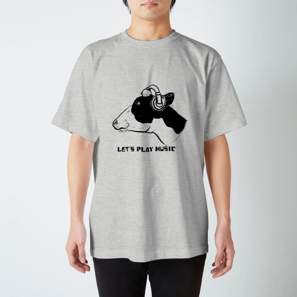 PoccaBocca–すかまるのおみせ–のlet's play music cow  スタンダードTシャツ