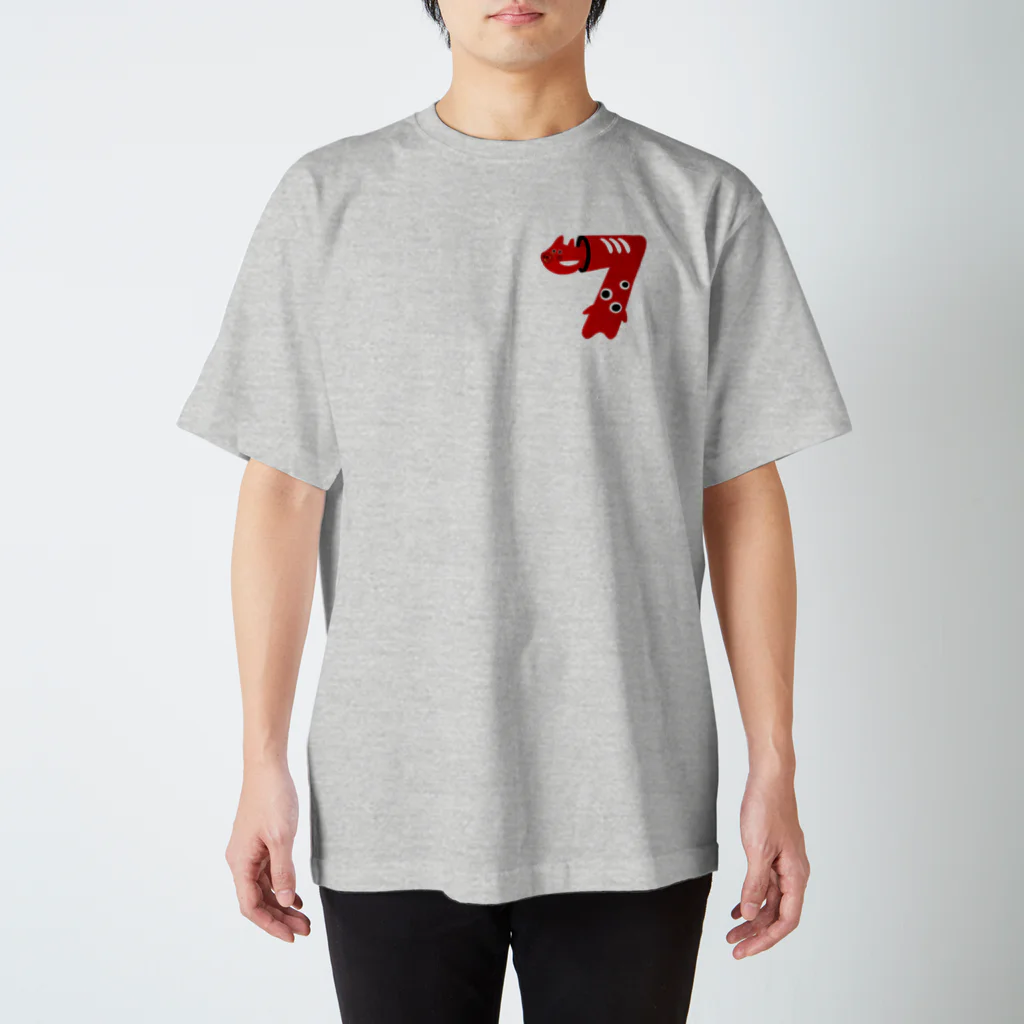 たはらともみのえんぎものすうじ　７　あかべこ Regular Fit T-Shirt