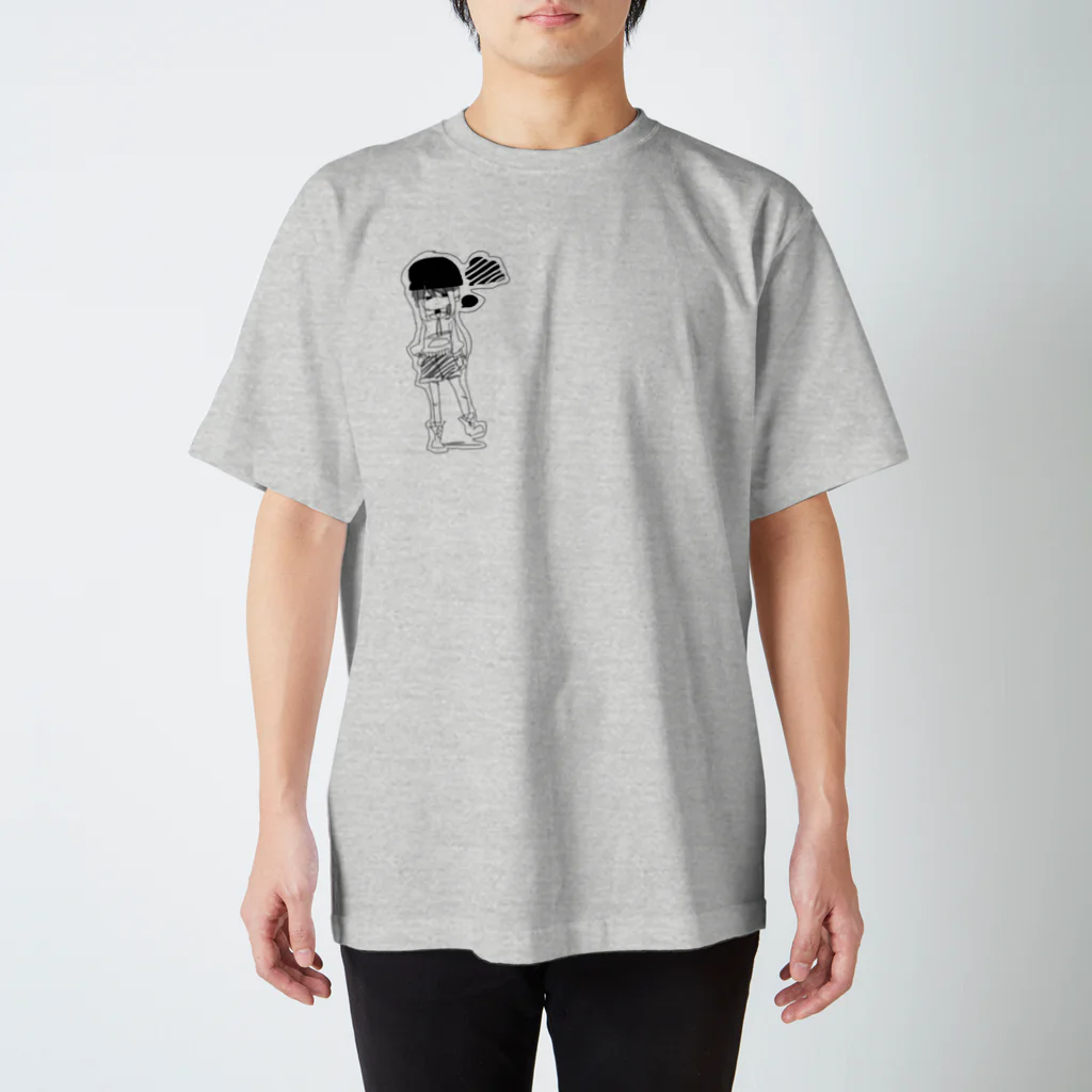 cotton roomの手描きラフ 無気力でゆるいTシャツ Regular Fit T-Shirt