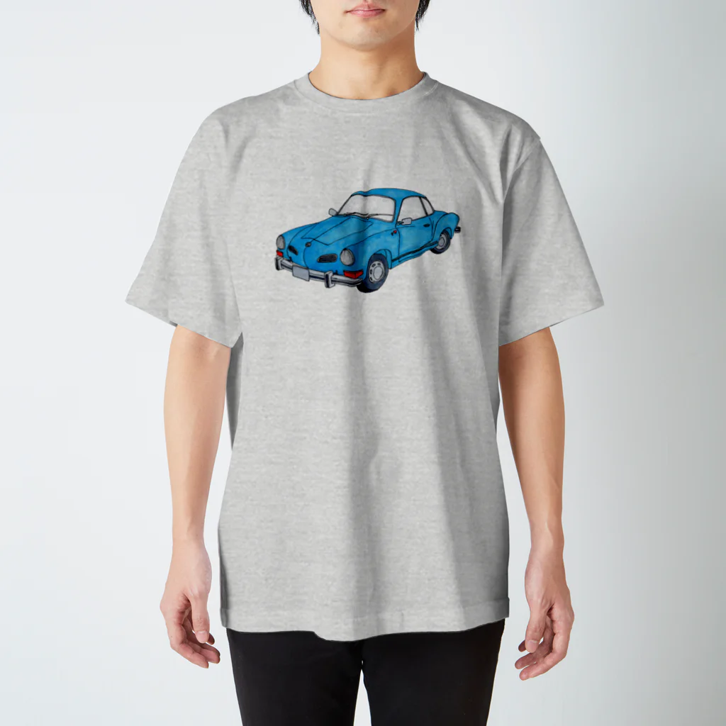 サイトウケイの青色の乗りたい車 スタンダードTシャツ