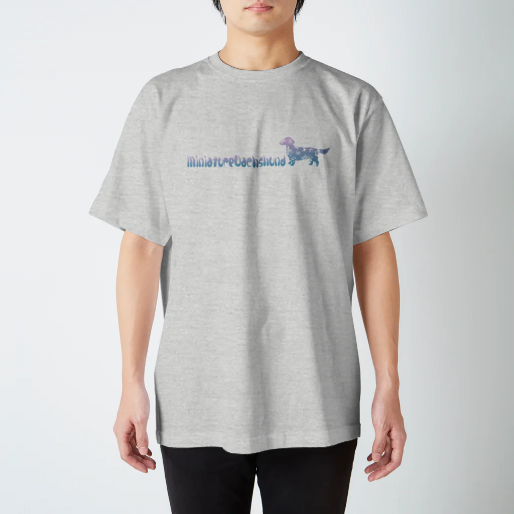 AtelierBoopの花-sun2　ダックス　文字あり Regular Fit T-Shirt
